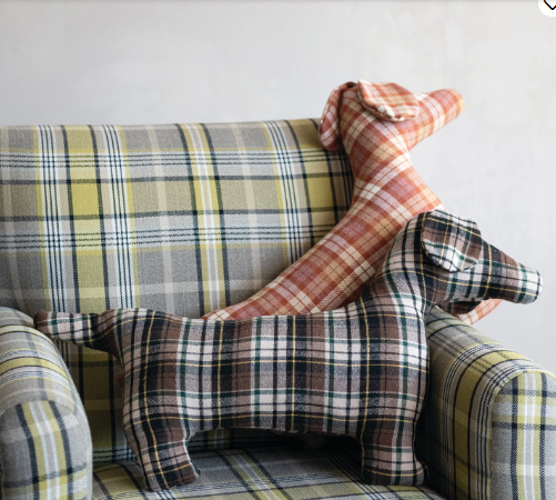 Plaid Pup Pillow