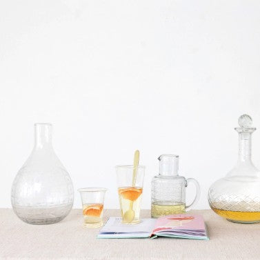 Etched Glass Pitcher