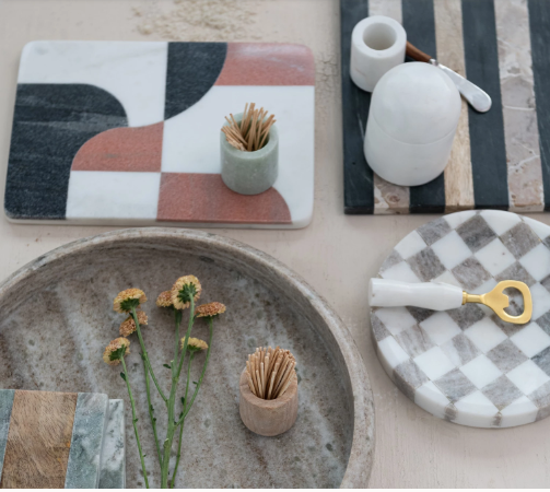Gridstone Marble Tray
