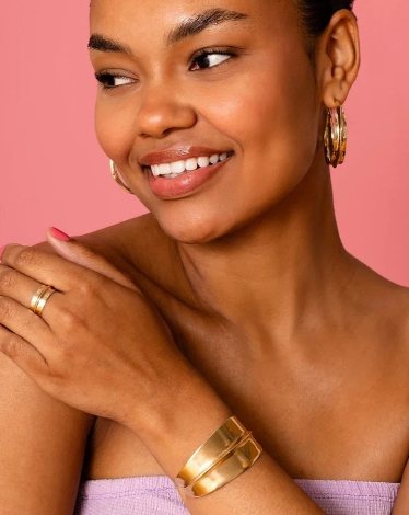 Bronze Wide Ridge Cuff