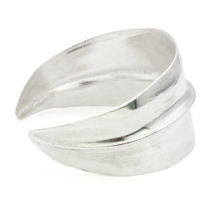 Silver Wide Ridge Cuff