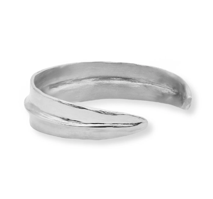 Silver Slim Ridge Cuff