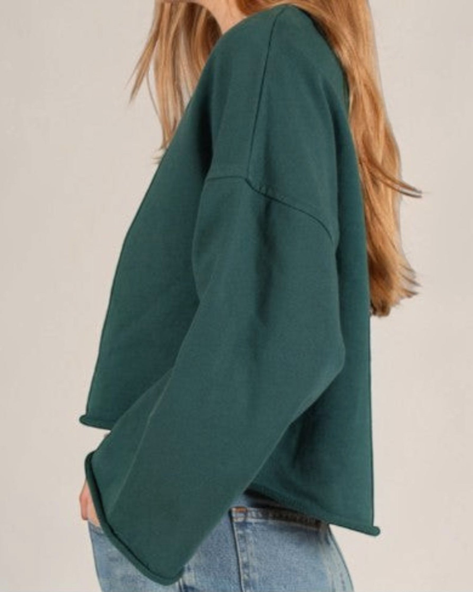 French Terry Cropped Sweatshirt