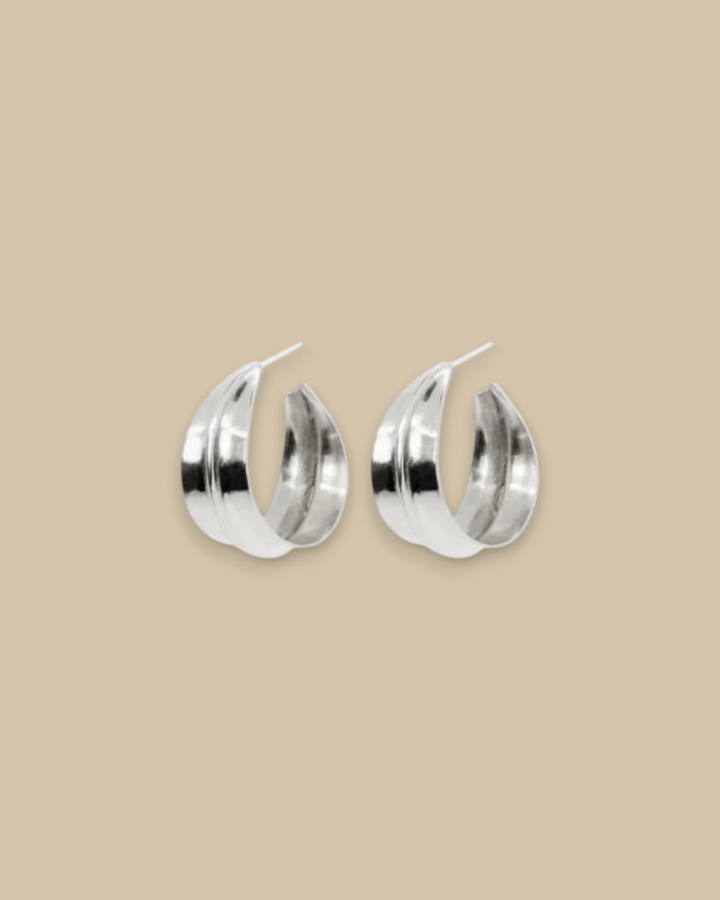 Silver Reyes Cuff Hoops