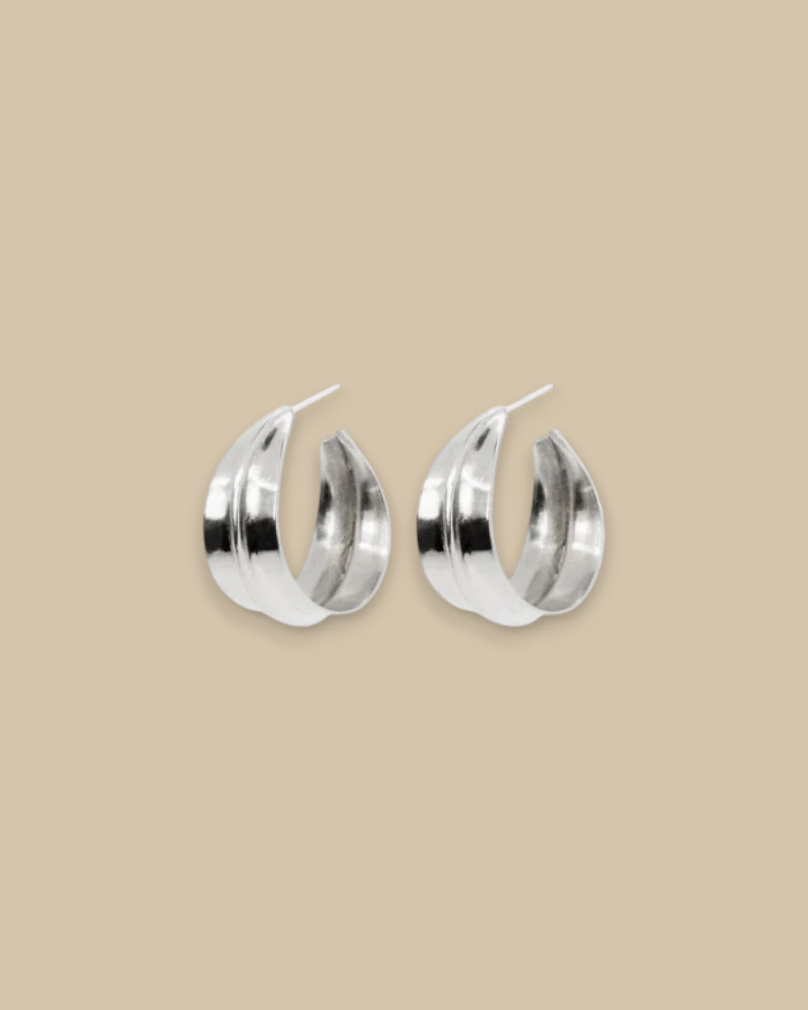 Silver Reyes Cuff Hoops