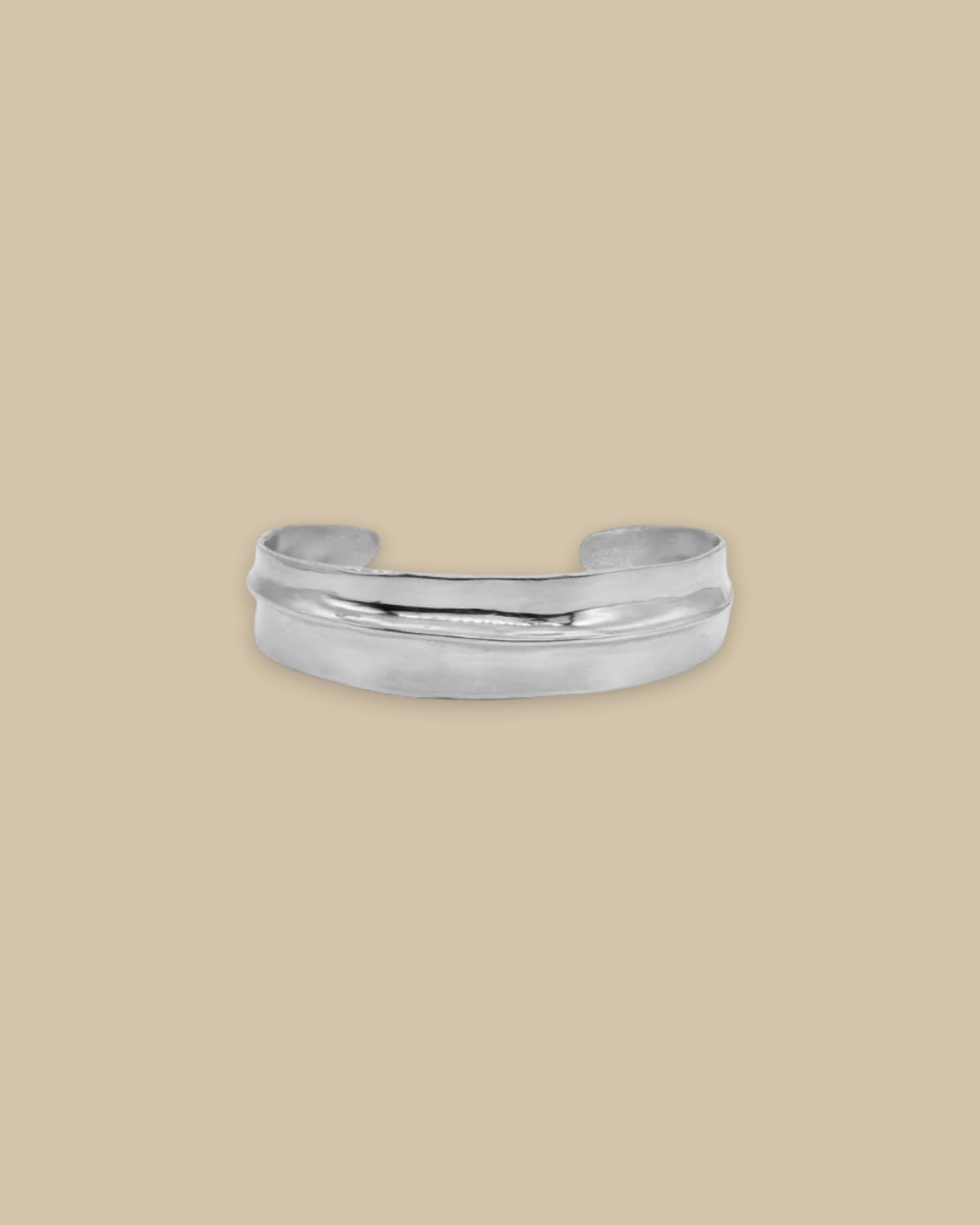 Silver Slim Ridge Cuff