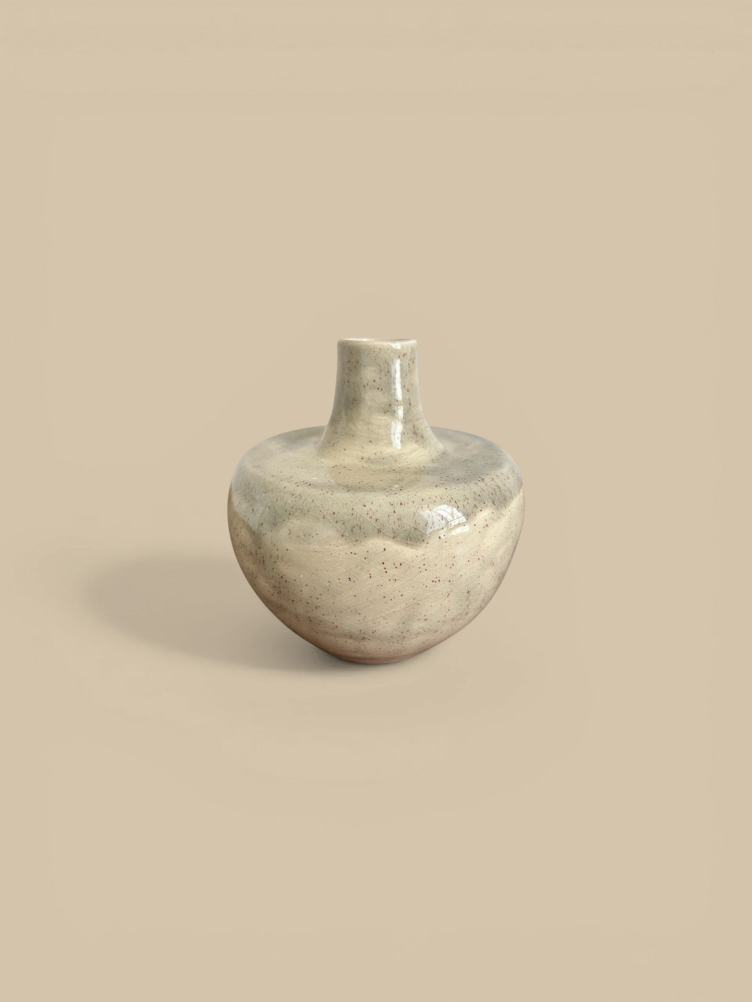 White Speckled Vase