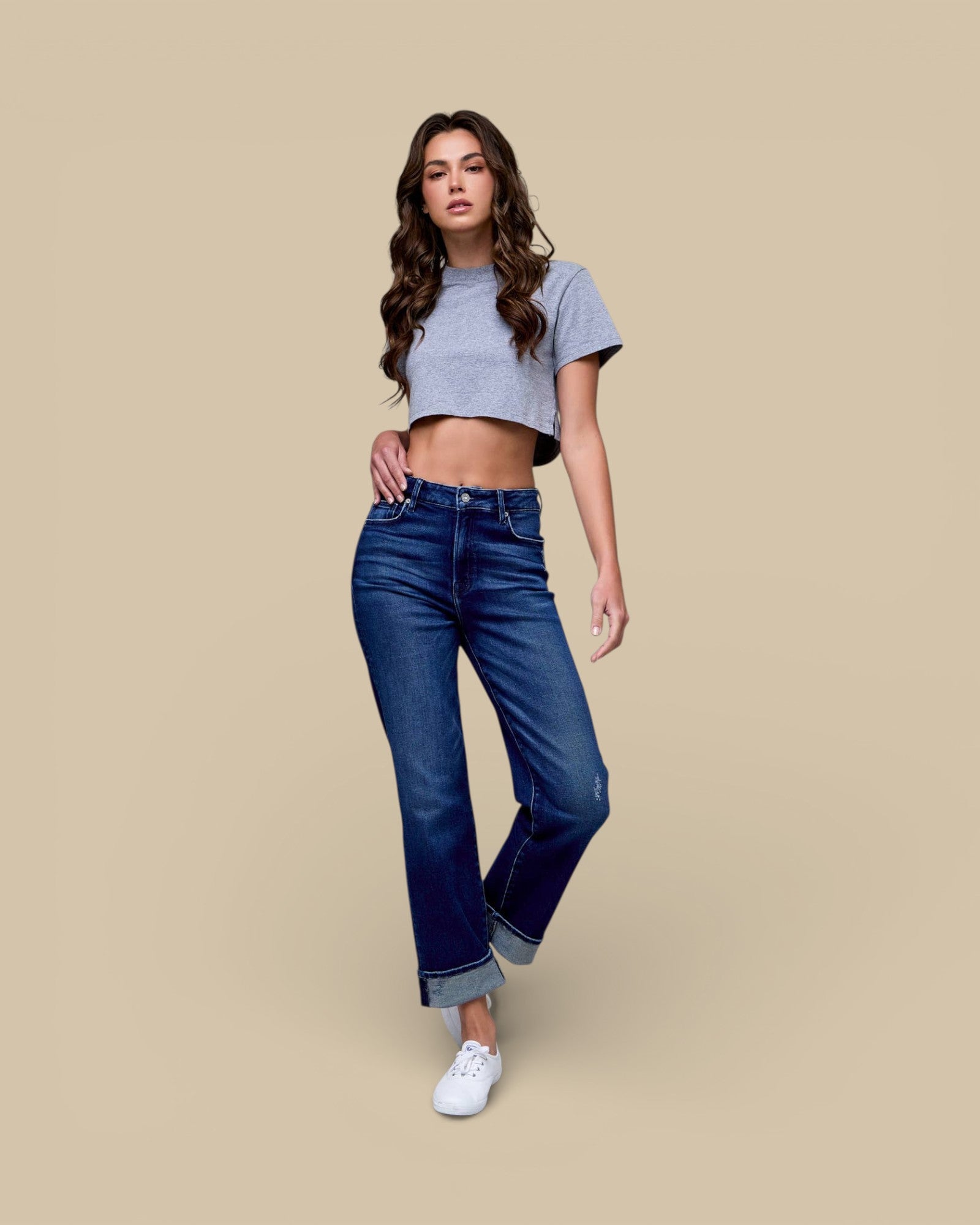 Tracey Cropped Straight Stretch Jean