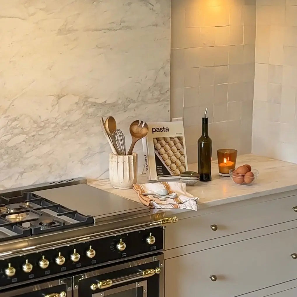 Travertine Marble Utensil Holder