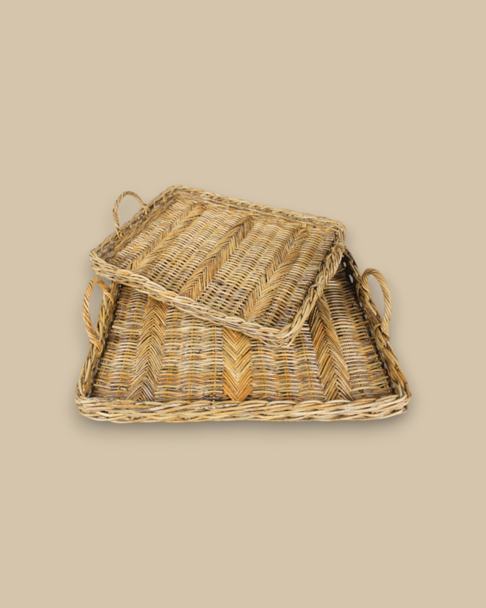 Valero Rattan Tray Set