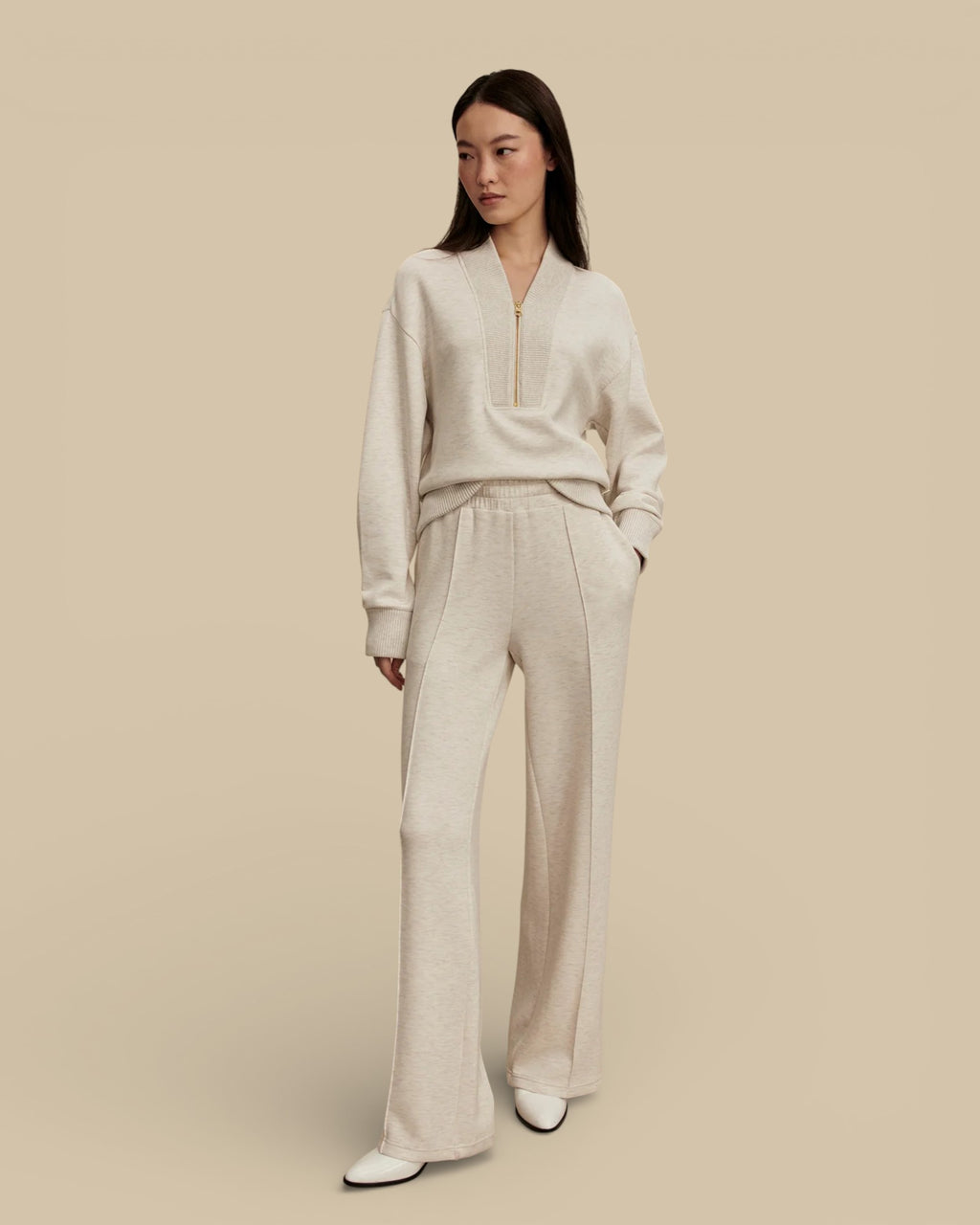 Varley Wide Leg Pant, Ivory