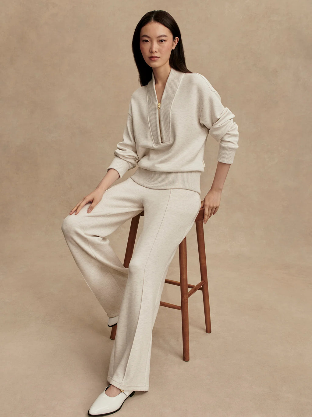 Varley Wide Leg Pant, Ivory