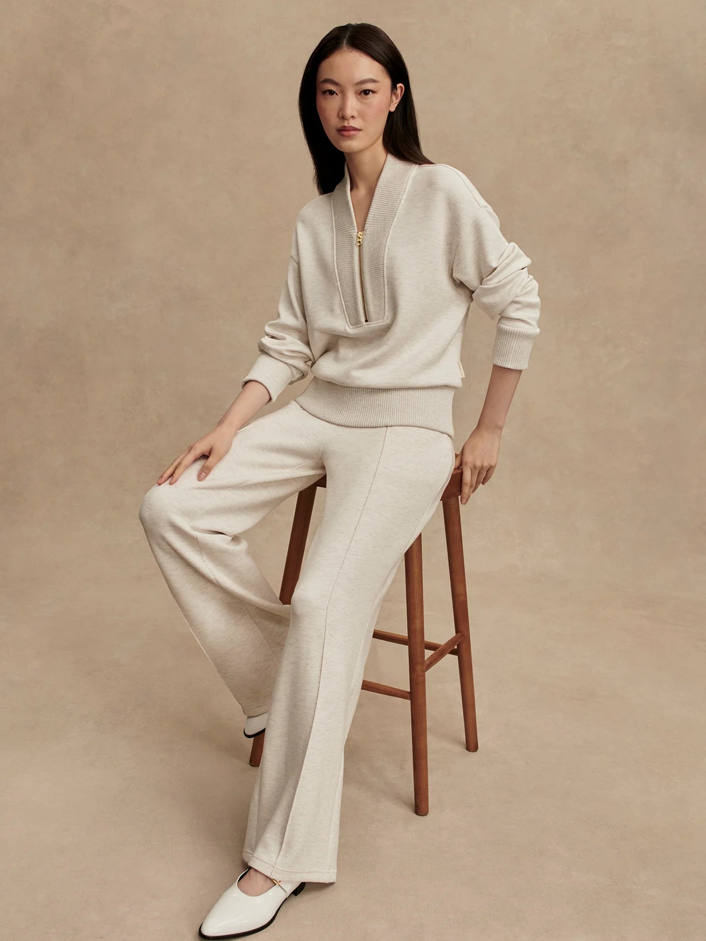 Varley Wide Leg Pant, Ivory