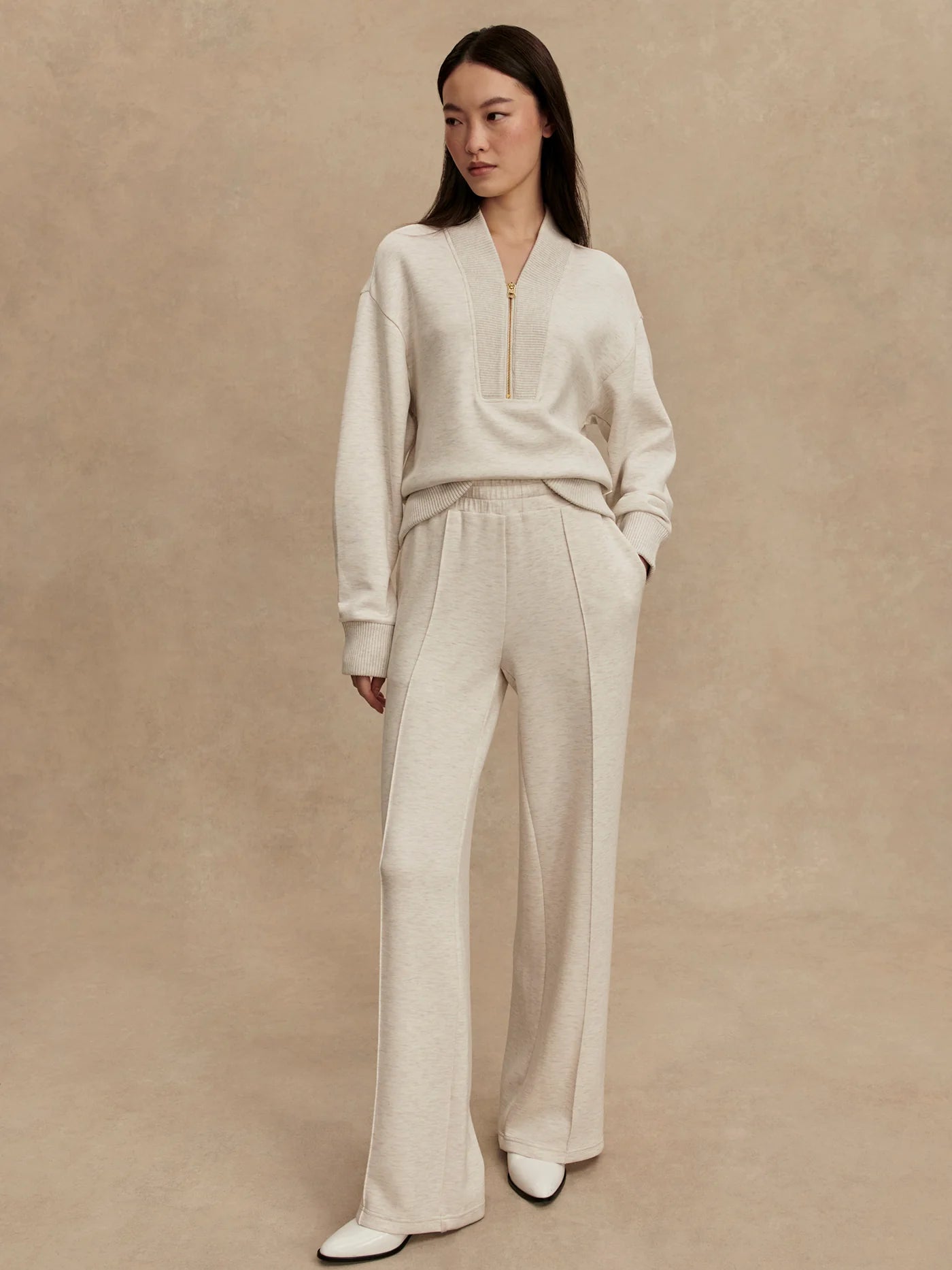 Varley Wide Leg Pant, Ivory