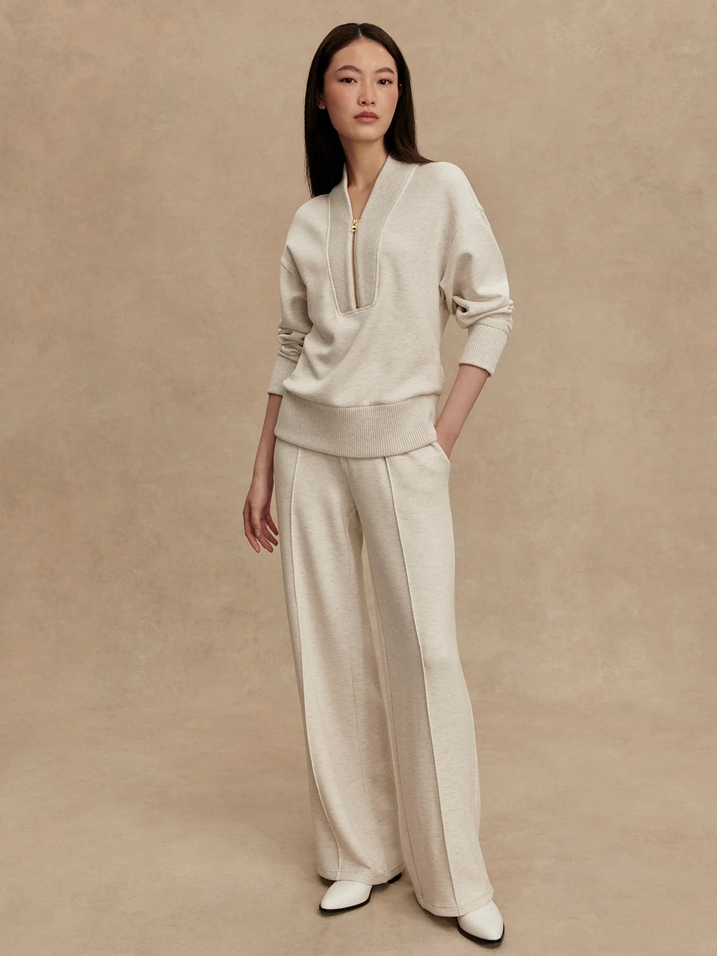 Varley Wide Leg Pant, Ivory
