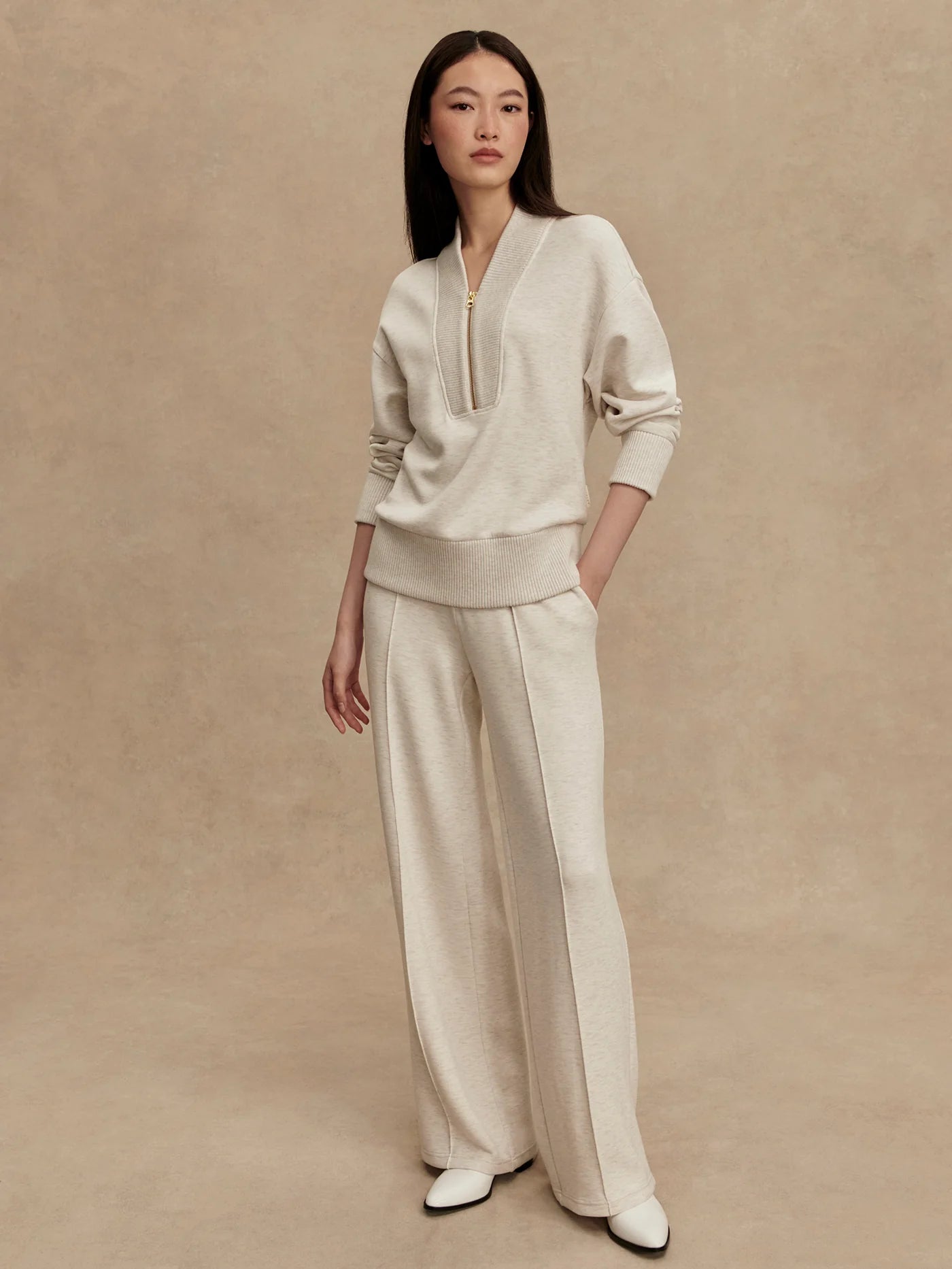 Varley Wide Leg Pant, Ivory