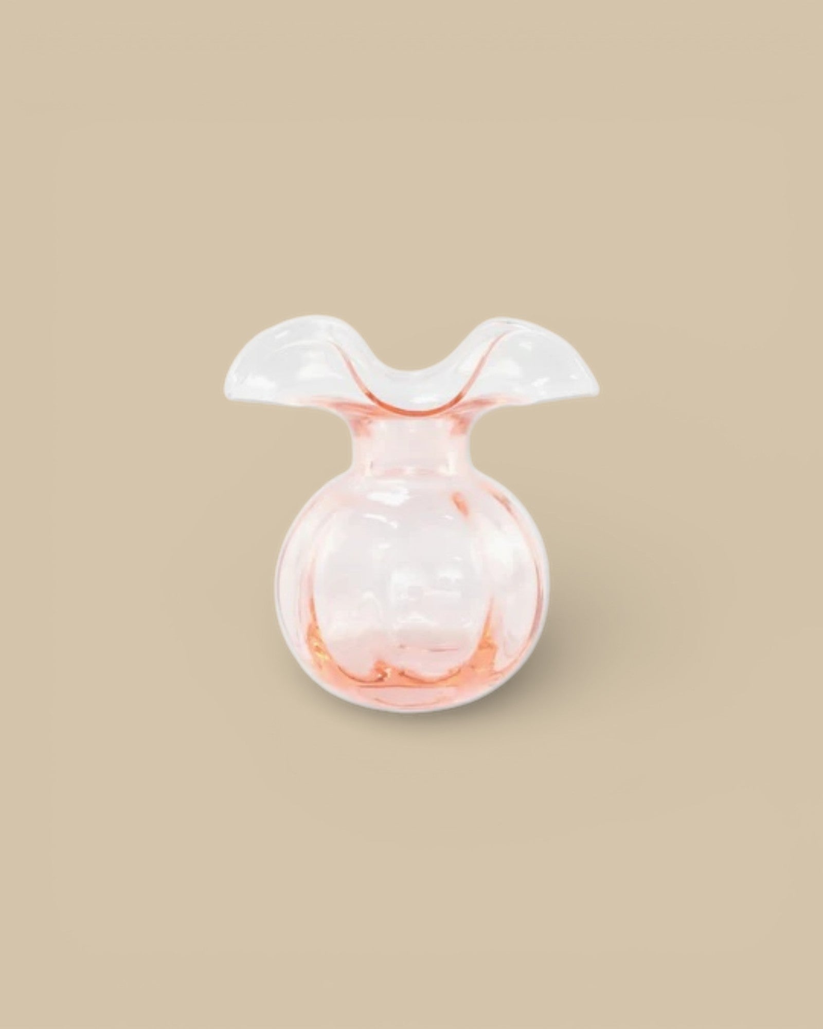 Vietri Hibiscus Glass Pink Bud Vase