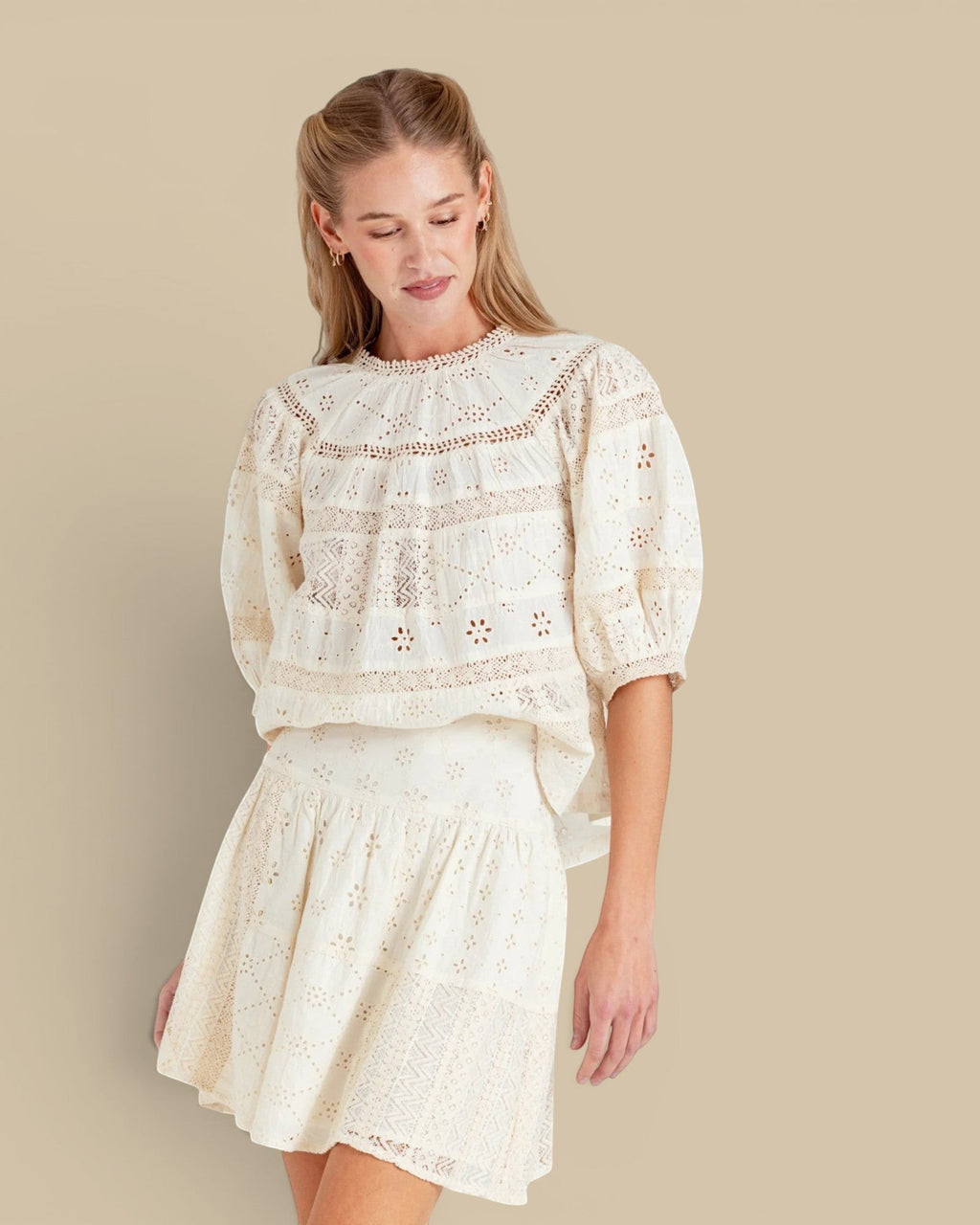 Dureya Moonbeam Eyelet Top