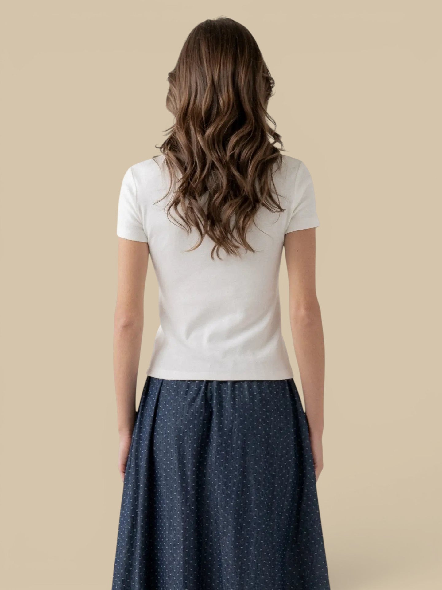 Scalloped Collar Knit Polo