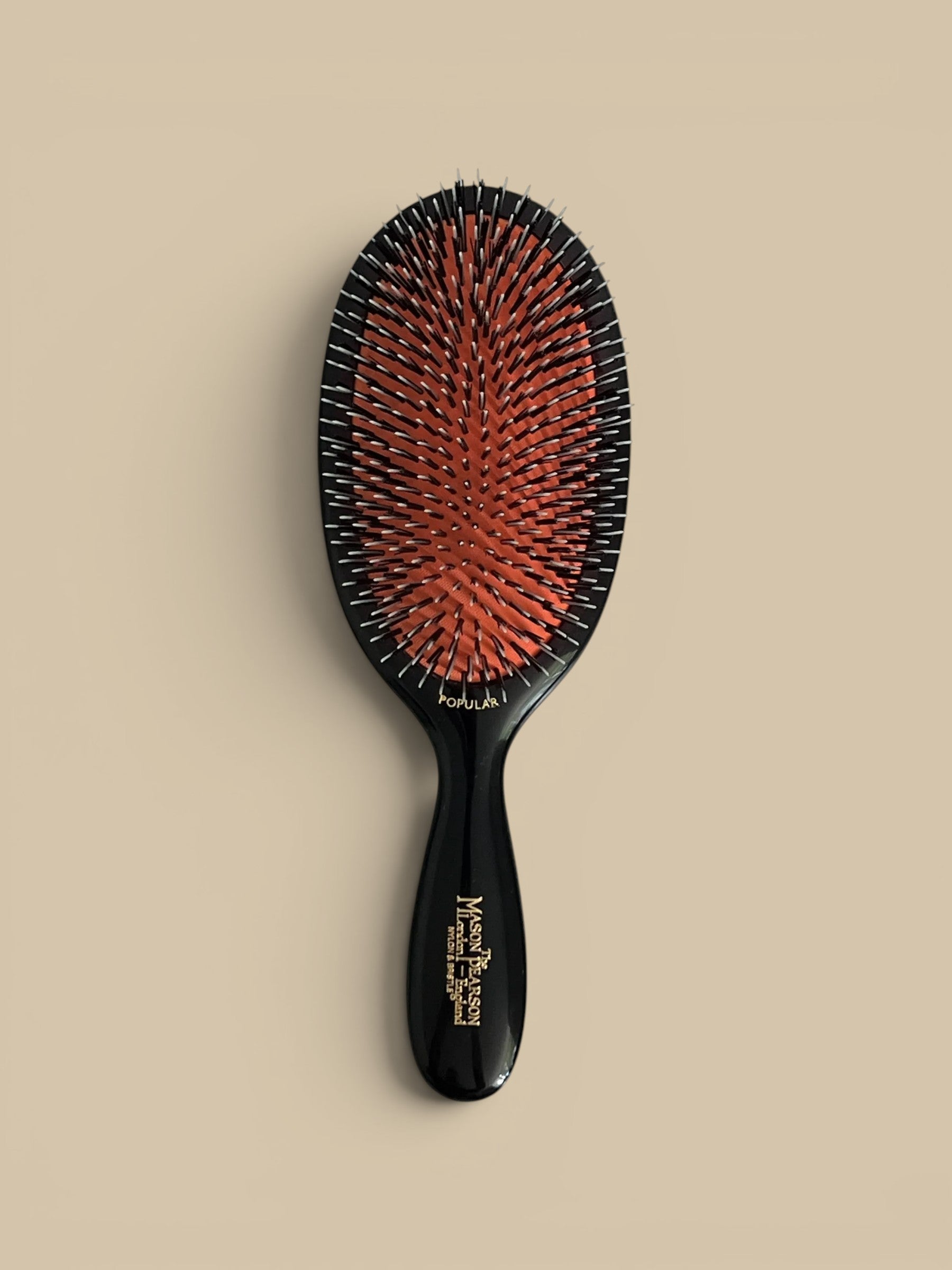 Homestyle Collective Mason Pearson Popular Bristle & Nylon Hairbrush for long, medium-textured hair. Black.
