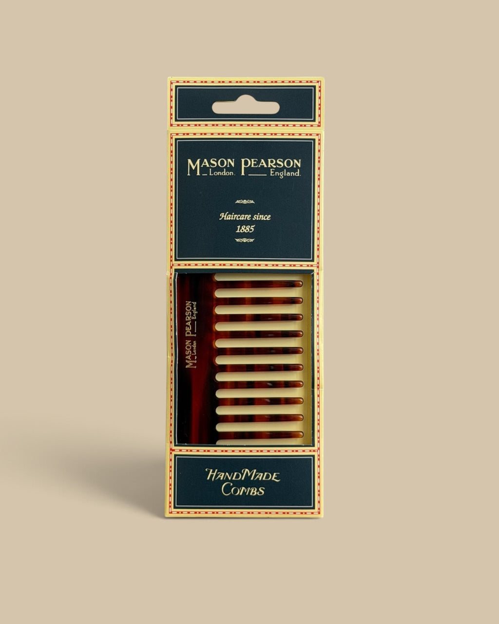 Homestyle Collective Mason Pearson Rake Comb in tortoise shell finish with wide teeth for thick or curly hair