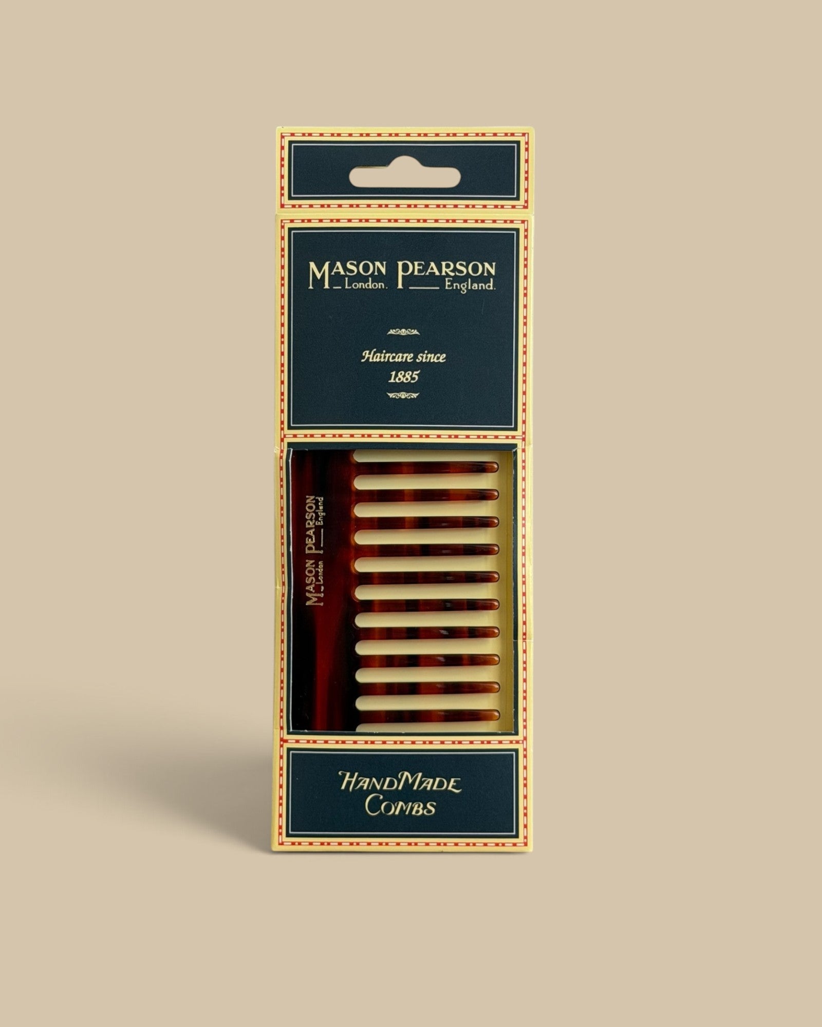 Homestyle Collective Mason Pearson Rake Comb in tortoise shell finish with wide teeth for thick or curly hair