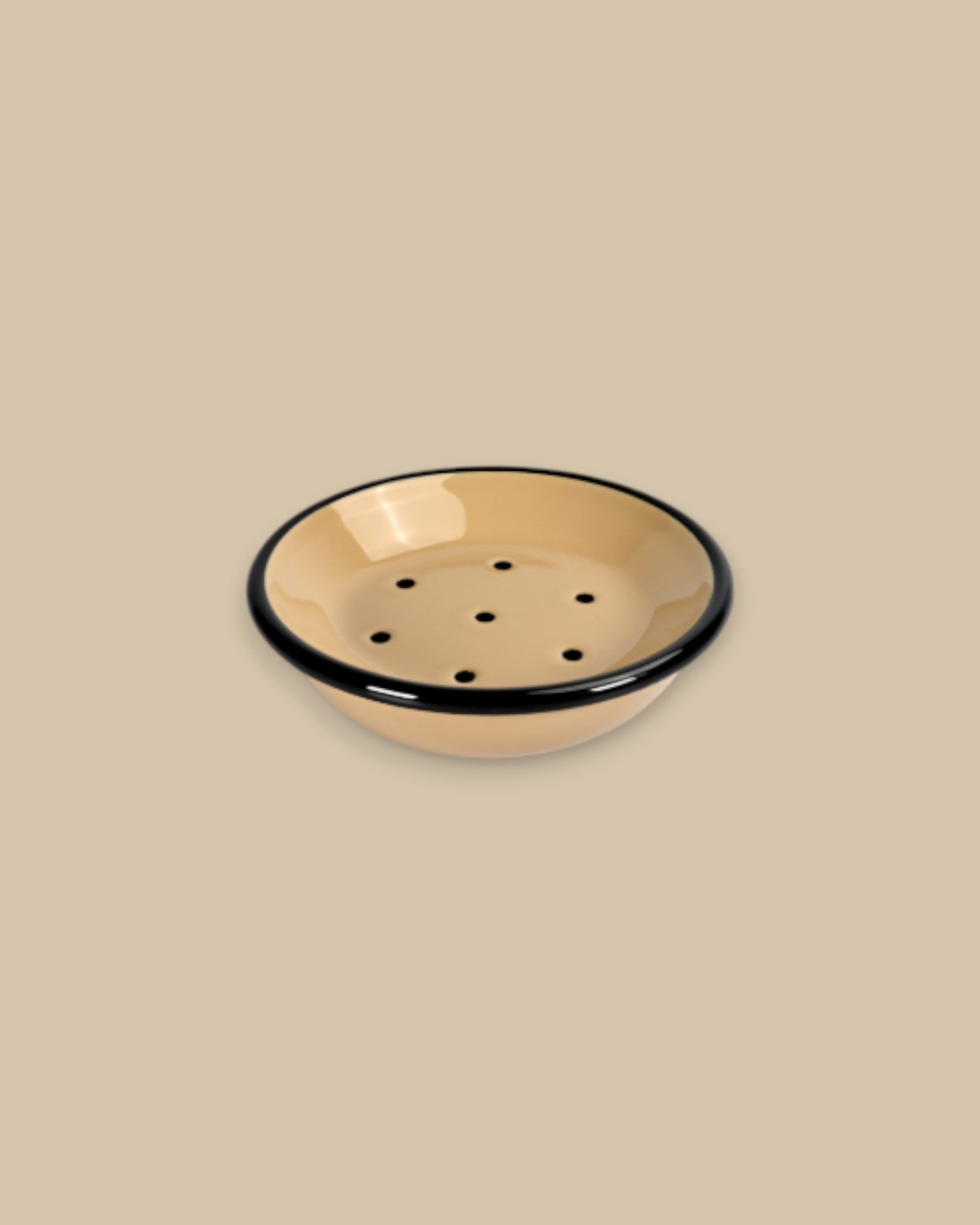 Round Enameled Soap Dish