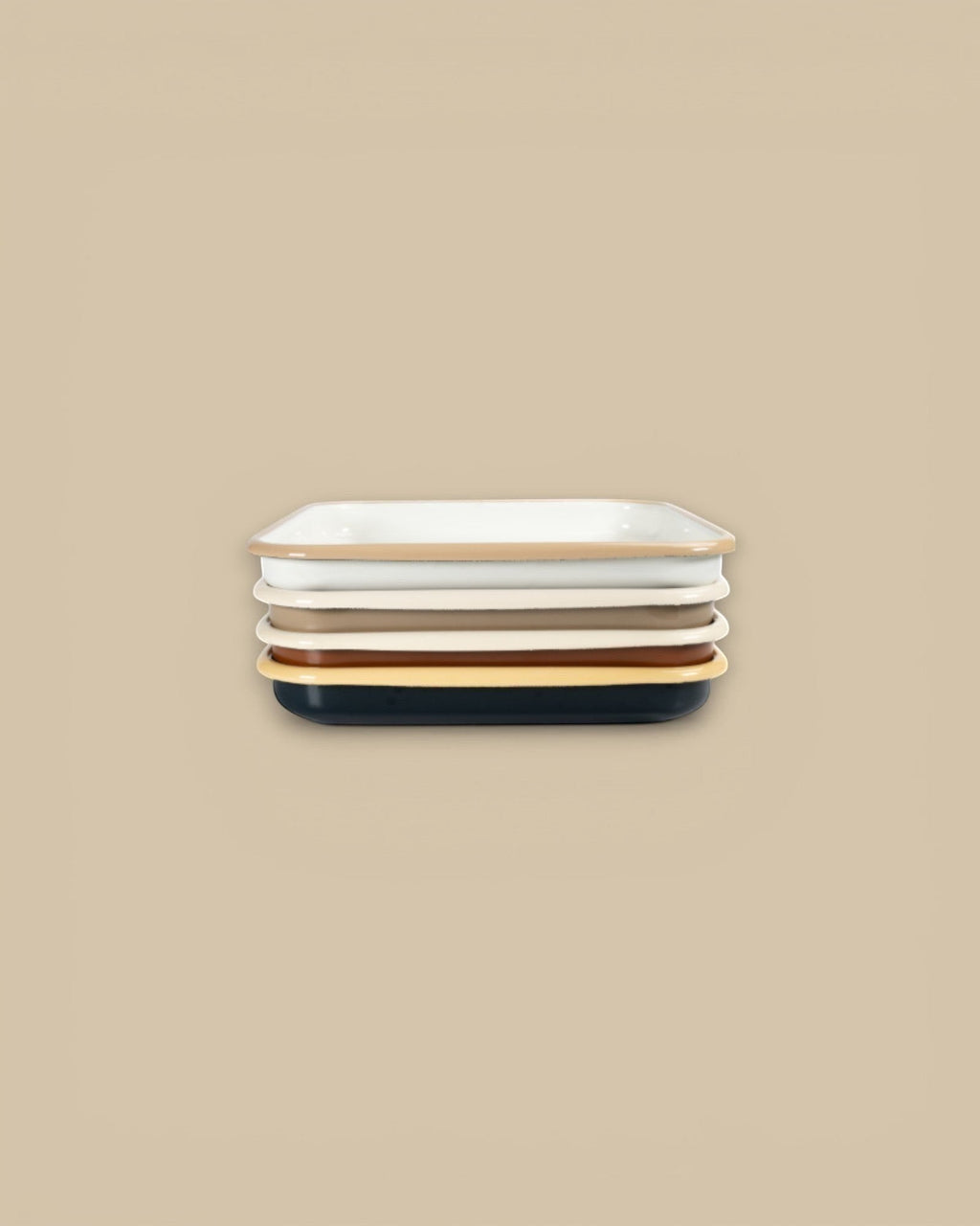 Enameled Square Plates 8"