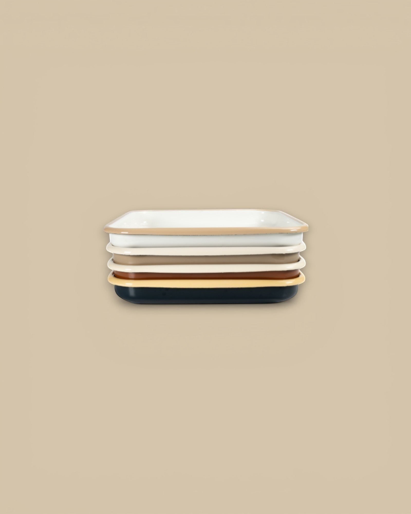 Enameled Square Plates 8"